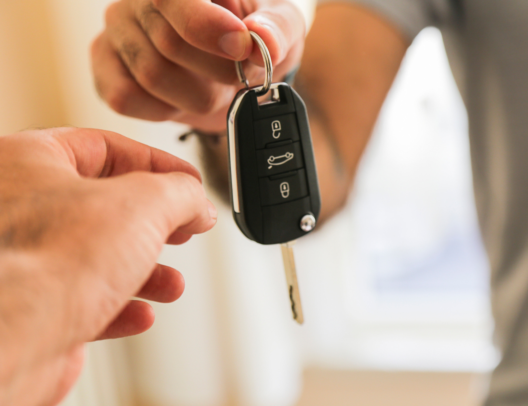 Handing over car keys