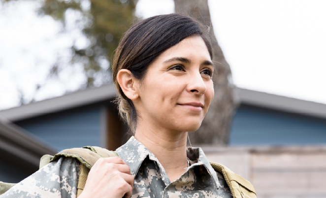 image of a female military service person
