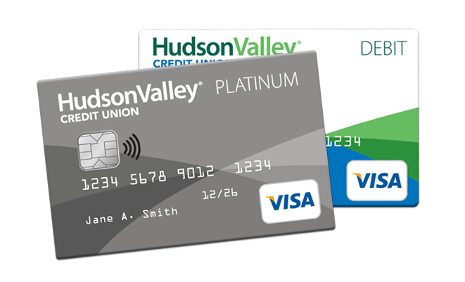 Image of Visa platinum credit card and debit card
