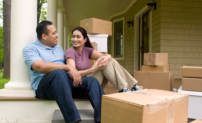 Couple sitting on porch