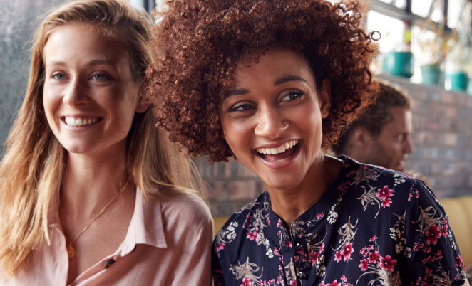 Young woman sitting with a financial advisor