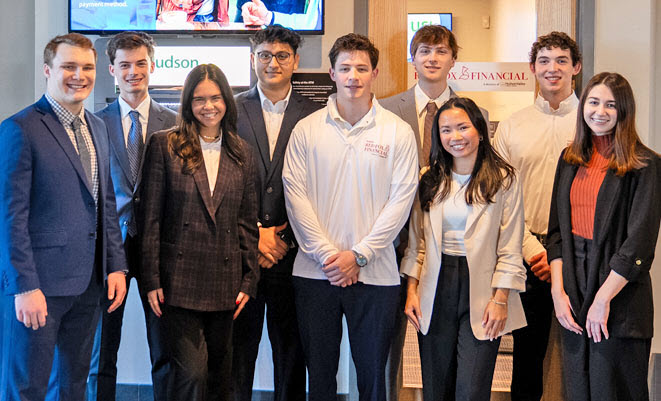 Group of Marist Red Fox Financial students