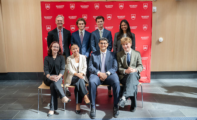 Group of Marist Red Fox Financial students