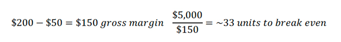 gross margin calculation